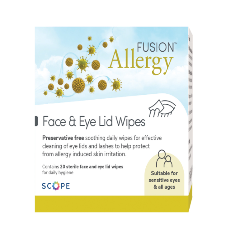 FUSION Allergy Face & Eye Lid Wipes